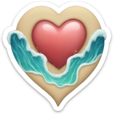 Ocean heart  sticker