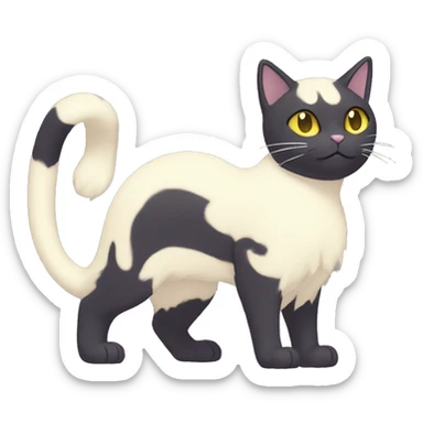 Dark-type-Psychic-type-Fakémon-Cat full body sticker