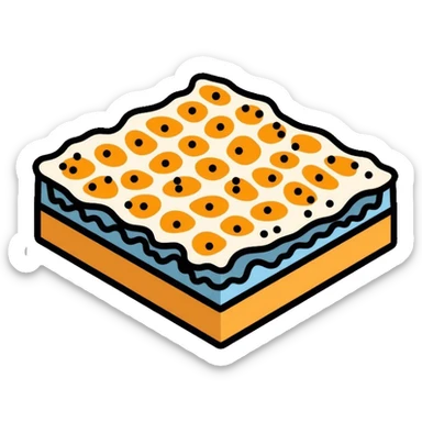 composite material matrix showing fibers embedded in a matrix structure, materials science sticker