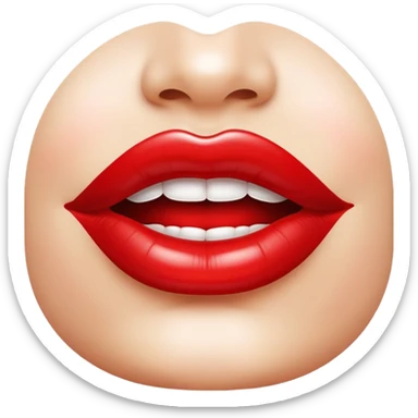shiny woman lips sticker