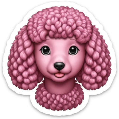 Poodle Rosa sticker
