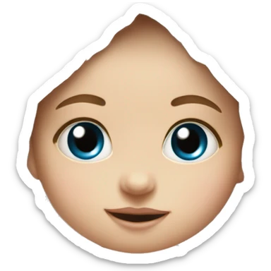 little baby girl with blue eyes in towel newborn sticker