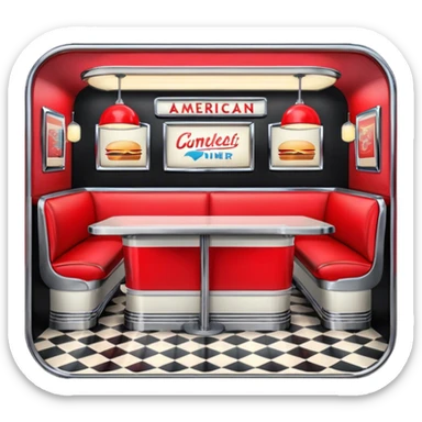 route 66 american diner sticker