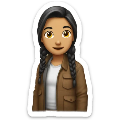 kısa saçlı kız çocuk sticker