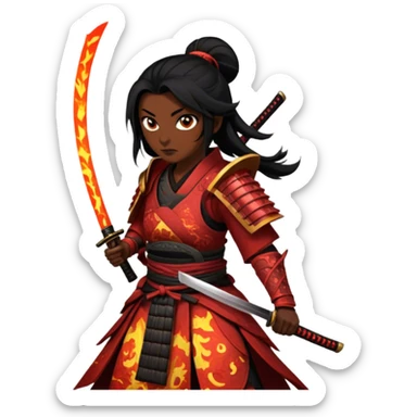 Fire-Wielding Samurai sticker