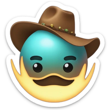 Uranus planet as a cowboy sticker