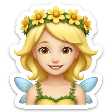 Cute Yellow skin fairy girl sticker