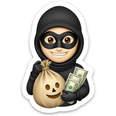 A robber emoji  sticker