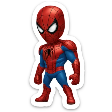 Spiderman qui embrasse iron man sticker
