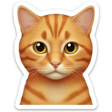 Orange Cat with black hair latin boy sticker