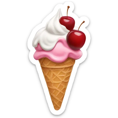 Ice cream Sunday with cherry on top  sticker