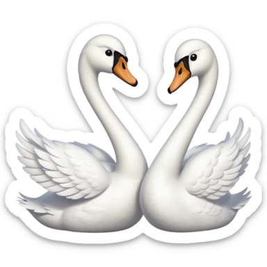 Swan couple sticker