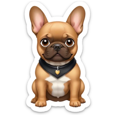 French Bulldog in black leather sticker