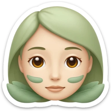 Minimal wellness emoji representing tighter skin and firmness,
subtle lifting effect, smooth contours, calm and natural,
no beauty or cosmetic symbols, soft sage green color palette sticker