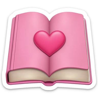 pink book with pink heart sticker