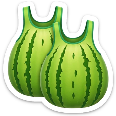 Two melons in a tank top sticker