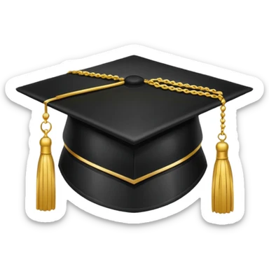 university cap sticker