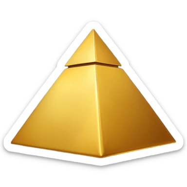 Egypt Pyramid, digital art emoji style, with professional lighting, no face on objects, white background sticker