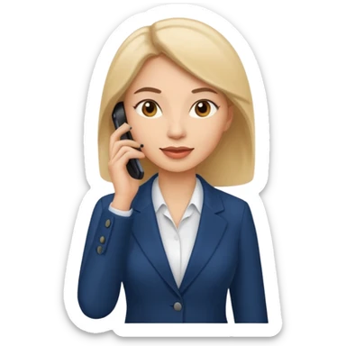 business woman talking on the mobile phone sticker