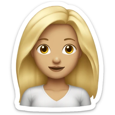 blond hair girl sticker