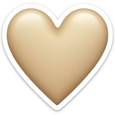 beige heart  sticker