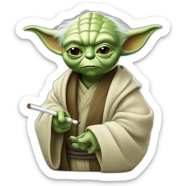 Yoda qui fume la cigarette électronique  sticker