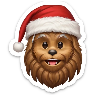 chewbacca santa sticker