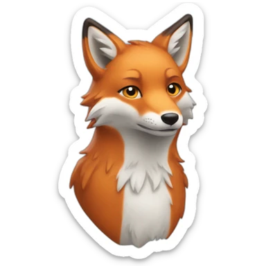 Morph a fox into the cold blue emoji 🥶  sticker