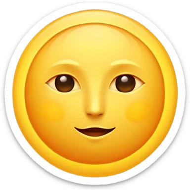 big sun with small tiny yellow moon moon beside it  tiny moon sticker