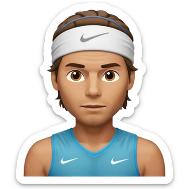 rafael nadal with head band,half body sticker