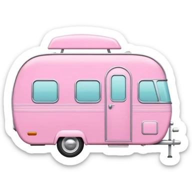 pink caravan sticker