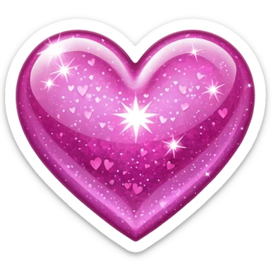 Sparkly hold heart  sticker