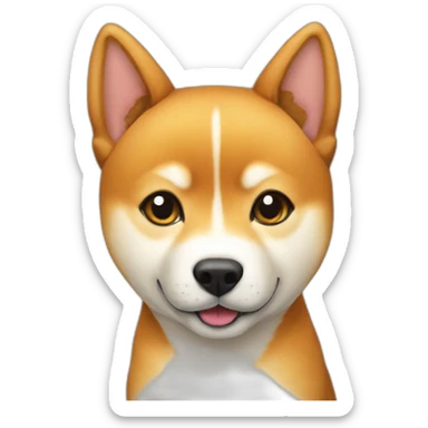 shiba inu and cat are best friends sticker