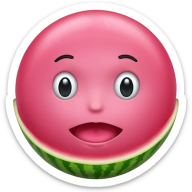 Watermelon bubble gum, faceless sticker