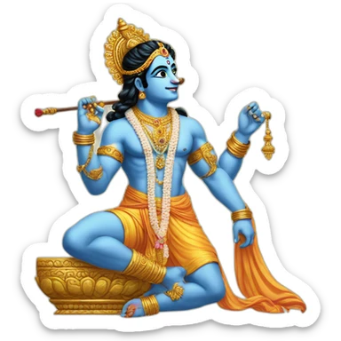 Lord Krishna full body telling Arjuna sticker