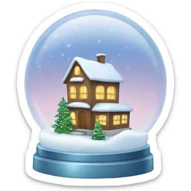 Snow globe sticker