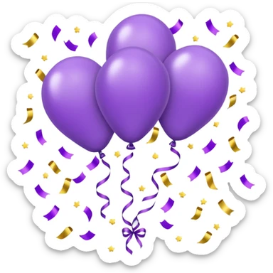 party decor  lilac  sticker