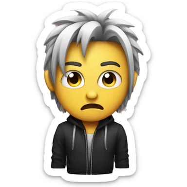 an emo angry emoji sticker