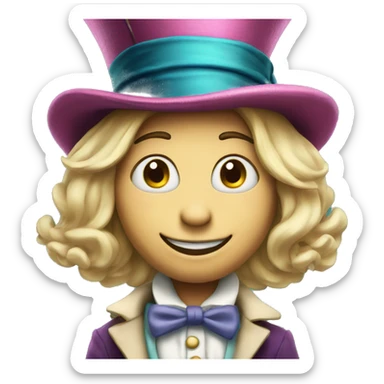 Alice in Wonderland Hatter character sticker
