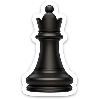 black chess pieces, rook piece sticker