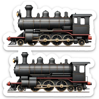 vintage steam locomotive sticker