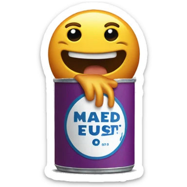 Ned with can of monster sticker