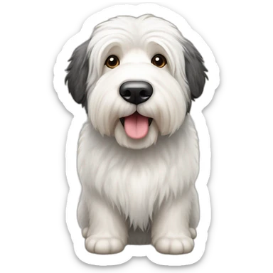 Dog old english sheepdog full-height sticker