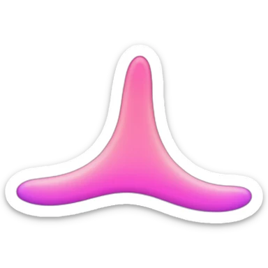 Gradient pink with blue boomerang sticker