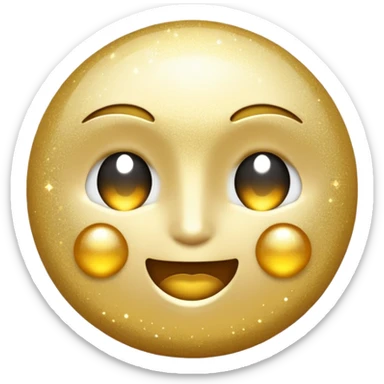 wink emoji with sparkling effects sticker