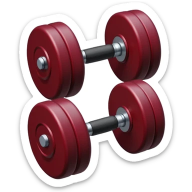 sticker de una pesa pequeña de color vino oscuro con rojo carmesí en full HD 4K sticker