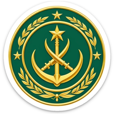 Emblem of the Islamic Revolutionary Guard Corps, an Iranian military institution sticker