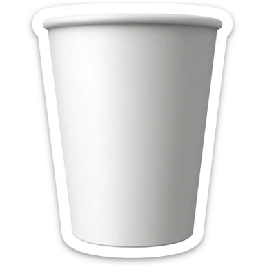 plain white soda cup from a fast food restaurant sticker