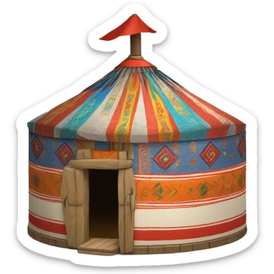 mongolian yurt sticker