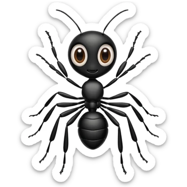 a cute ant with big eyes sticker